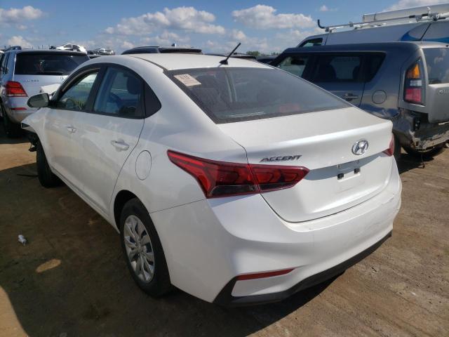 3KPC24A65ME129494 - 2021 HYUNDAI ACCENT SE WHITE photo 3