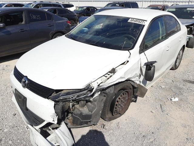 3VW2K7AJ3EM414426 - 2014 VOLKSWAGEN JETTA BASE WHITE photo 2