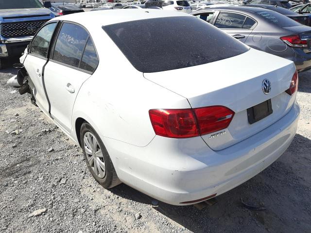 3VW2K7AJ3EM414426 - 2014 VOLKSWAGEN JETTA BASE WHITE photo 3
