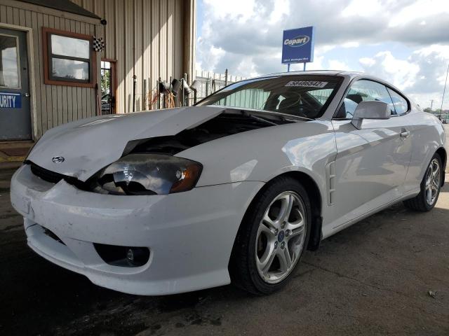 KMHHN65F85U173801 - 2005 HYUNDAI TIBURON GT WHITE photo 2