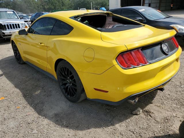1FA6P8CF0F5355160 - 2015 FORD MUSTANG GT YELLOW photo 3