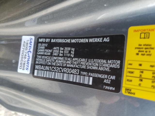 WBAUN1C52CVR00483 - 2012 BMW 128 I GRAY photo 10