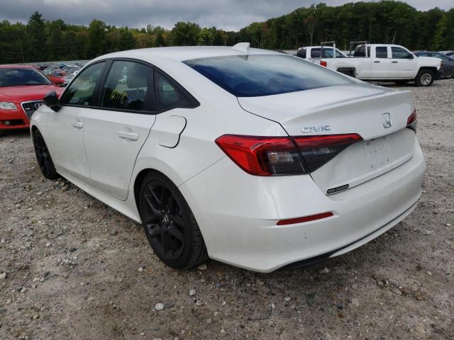 2HGFE2F54NH584739 - 2022 HONDA CIVIC SPOR WHITE photo 3