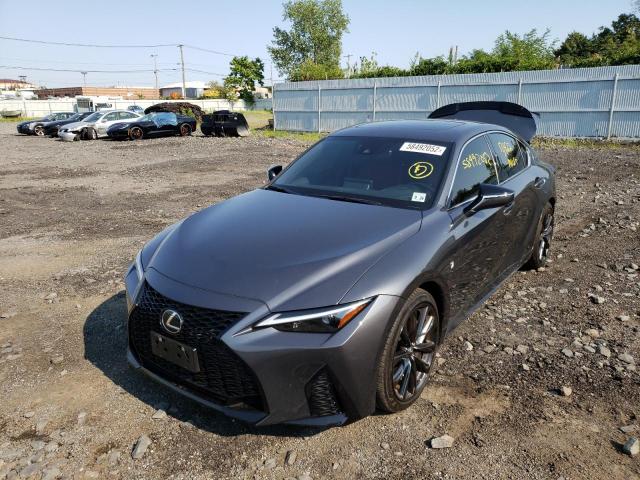 JTHGZ1E28M5022789 - 2021 LEXUS IS 350 F-S GRAY photo 2