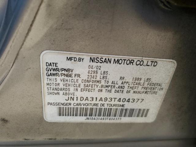 JN1DA31A93T404377 - 2003 NISSAN MAXIMA GLE TAN photo 10