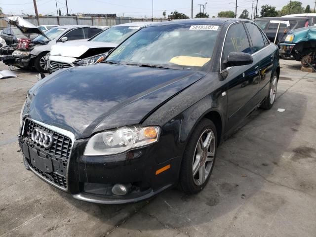 WAUAF78E28A110403 - 2008 AUDI A4 2.0T BLACK photo 2