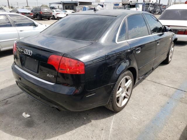 WAUAF78E28A110403 - 2008 AUDI A4 2.0T BLACK photo 4