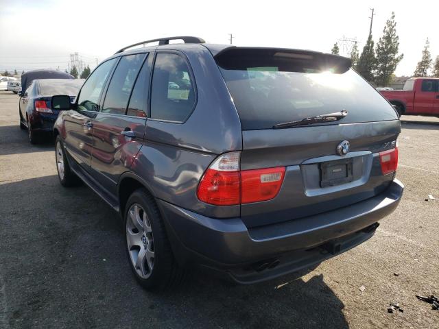 5UXFB33513LH41632 - 2003 BMW X5 4.4I GRAY photo 3