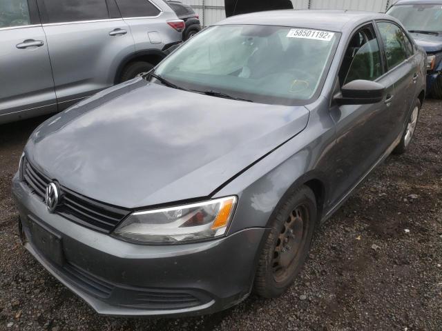 3VW2K7AJ7DM211313 - 2013 VOLKSWAGEN JETTA BASE GRAY photo 2