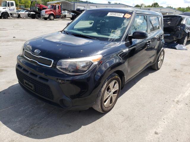 KNDJN2A24F7204799 - 2015 KIA SOUL BLACK photo 2