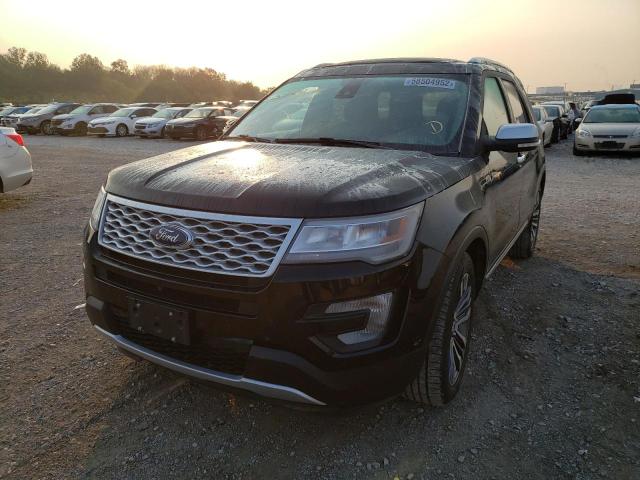 1FM5K8HT7HGC09618 - 2017 FORD EXPLORER P BLACK photo 2