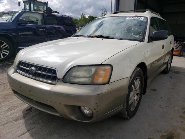 4S3BH675737653040 - 2003 SUBARU LEGACY OUT WHITE photo 2