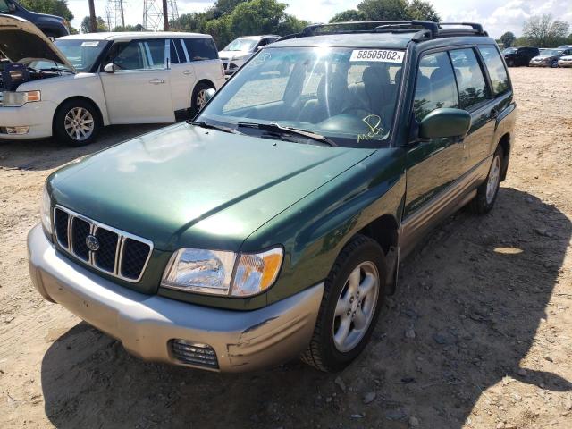 JF1SF65552G706542 - 2002 SUBARU FORESTER S GREEN photo 2