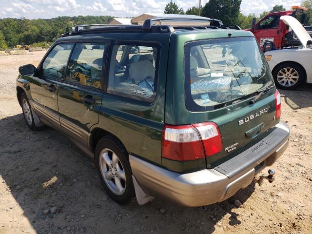 JF1SF65552G706542 - 2002 SUBARU FORESTER S GREEN photo 3