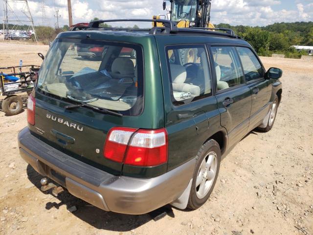 JF1SF65552G706542 - 2002 SUBARU FORESTER S GREEN photo 4