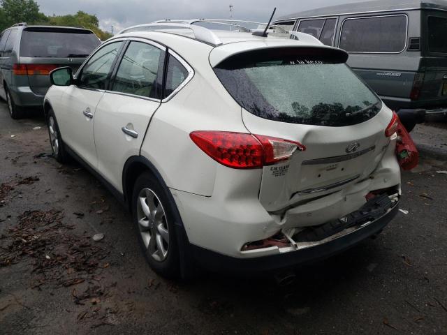 JNKAJ09F28M354260 - 2008 INFINITI EX35 BASE WHITE photo 3