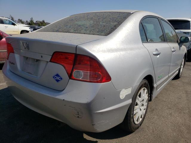 1HGFA46577L000623 - 2007 HONDA CIVIC GX SILVER photo 4