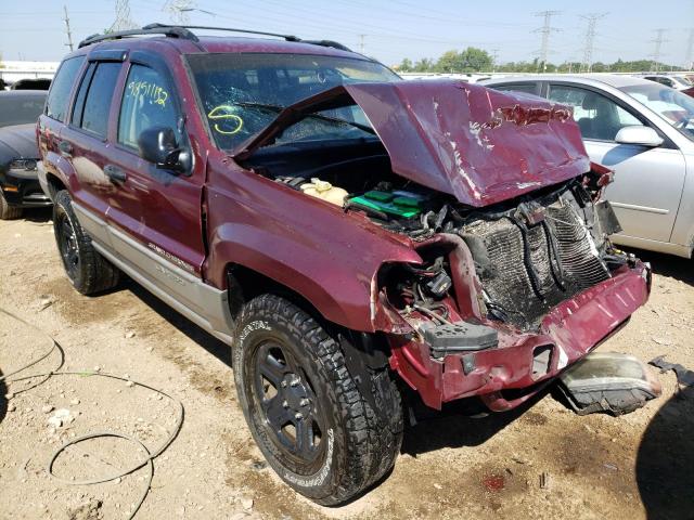 1J4GW48S22C244271 - 2002 JEEP GR CHEROKE MAROON photo 1