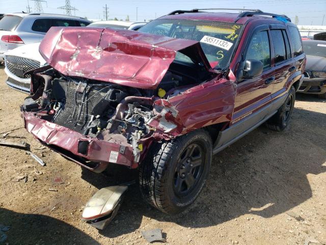 1J4GW48S22C244271 - 2002 JEEP GR CHEROKE MAROON photo 2