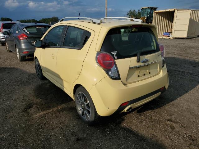 KL8CF6S98EC413907 - 2014 CHEVROLET SPARK 2LT YELLOW photo 3