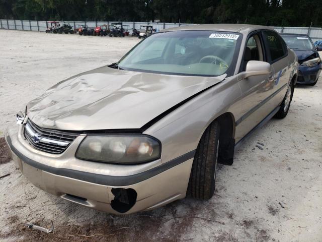 2G1WF52E639374114 - 2003 CHEVROLET IMPALA BEIGE photo 2