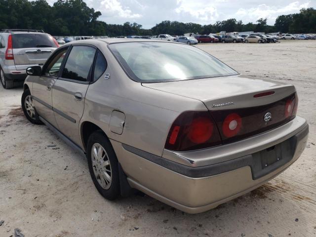 2G1WF52E639374114 - 2003 CHEVROLET IMPALA BEIGE photo 3