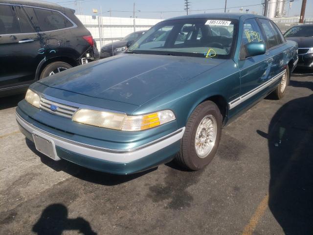 2FALP74W1PX110203 - 1993 FORD CROWN VICT TEAL photo 2