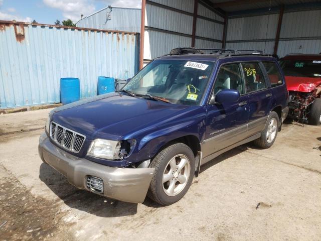 JF1SF65552H756190 - 2002 SUBARU FORESTER S BLUE photo 2
