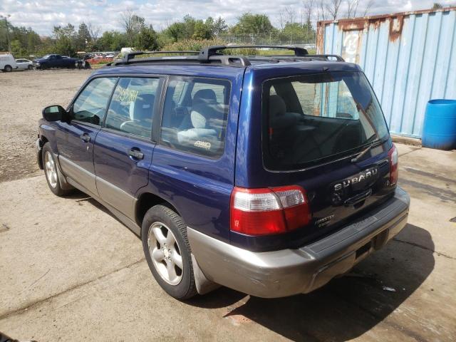 JF1SF65552H756190 - 2002 SUBARU FORESTER S BLUE photo 3