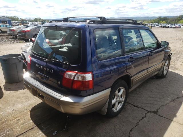 JF1SF65552H756190 - 2002 SUBARU FORESTER S BLUE photo 4