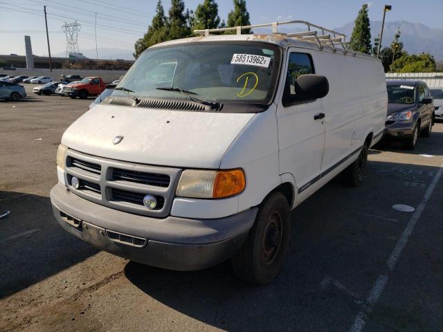 2B7KB31Z3YK117664 - 2000 DODGE RAM VAN B3 WHITE photo 2