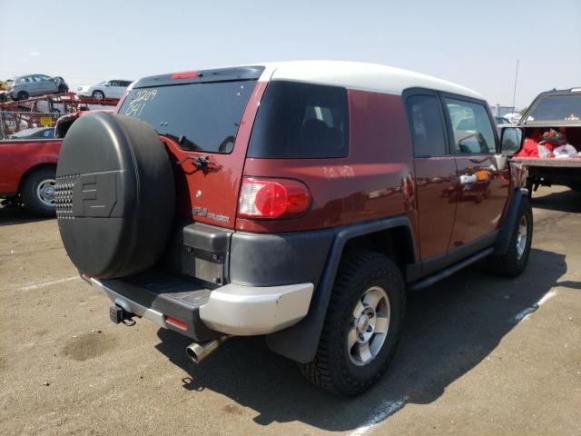 JTEBU11F18K008674 - 2008 TOYOTA FJ CRUISER BURGUNDY photo 4