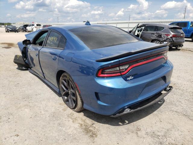 2C3CDXHG9LH228899 - 2020 DODGE CHARGER GT BLUE photo 3