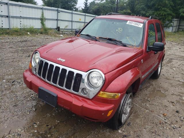 1J4GL58K87W506220 - 2007 JEEP LIBERTY RED photo 2