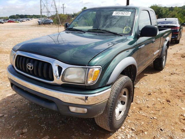 5TEWN72N21Z824550 - 2001 TOYOTA TACOMA XTR GREEN photo 2