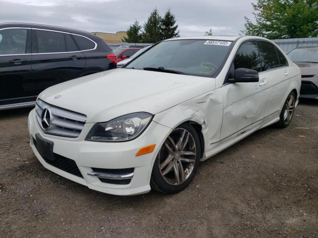 WDDGF8FB0CA686498 - 2012 MERCEDES-BENZ C 250 4MAT WHITE photo 2