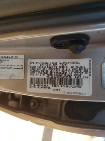 4T1BE32K32U030336 - 2002 TOYOTA CAMRY LE  photo 10