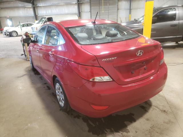 KMHCT4AE6FU899059 - 2015 HYUNDAI ACCENT GLS RED photo 3