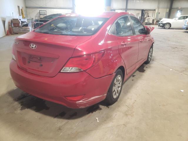 KMHCT4AE6FU899059 - 2015 HYUNDAI ACCENT GLS RED photo 4