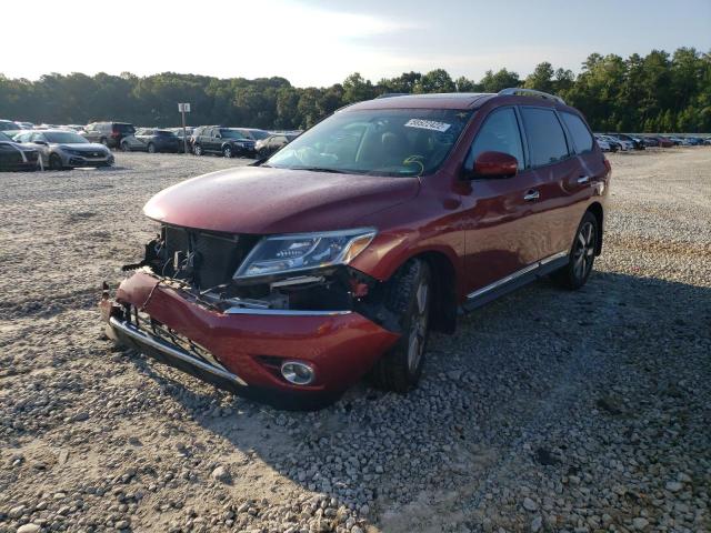 5N1AR2MN7FC660373 - 2015 NISSAN PATHFINDER RED photo 2