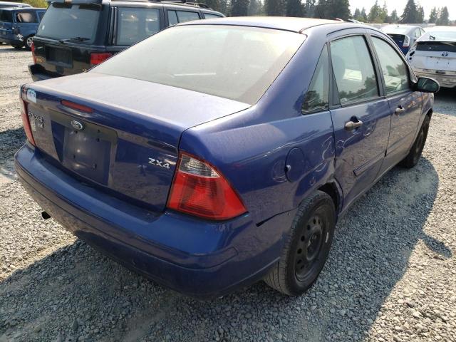 1FAFP34N36W174086 - 2006 FORD FOCUS ZX4 BLUE photo 4