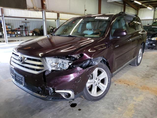 5TDDK3EH7DS265416 - 2013 TOYOTA HIGHLANDER MAROON photo 9