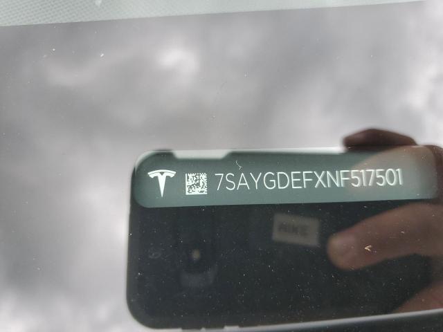 7SAYGDEFXNF517501 - 2022 TESLA MODEL Y Белый фото 10