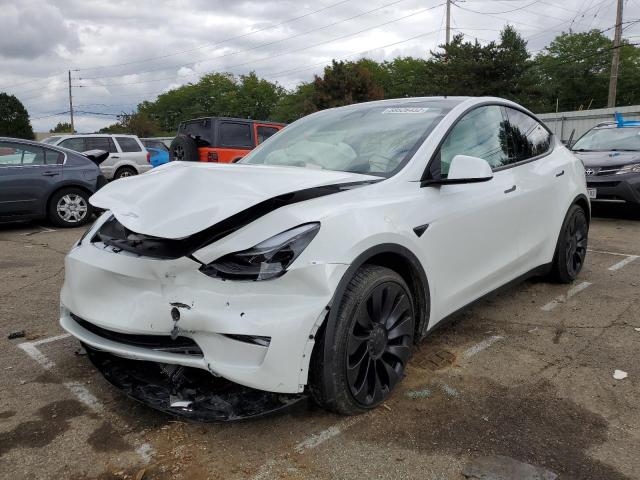 7SAYGDEFXNF517501 - 2022 TESLA MODEL Y Белый фото 2