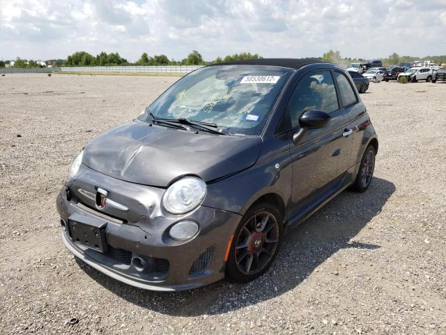 3C3CFFJH7FT668073 - 2015 FIAT 500 ABARTH GRAY photo 2