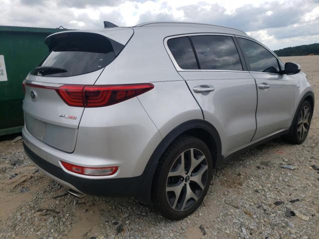 KNDPRCA68H7210034 - 2017 KIA SPORTAGE S SILVER photo 4