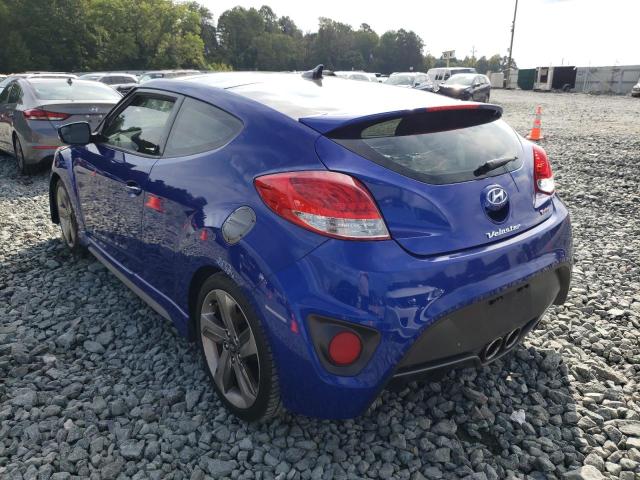 KMHTC6AEXFU224388 - 2015 HYUNDAI VELOSTER T BLUE photo 3