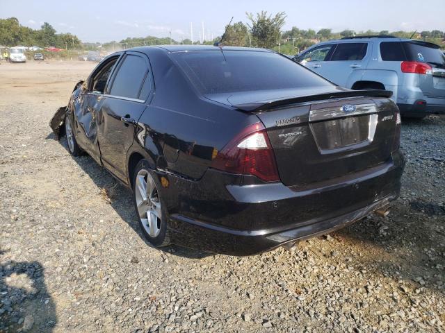 3FAHP0KC2BR241010 - 2011 FORD FUSION SPO BLACK photo 3