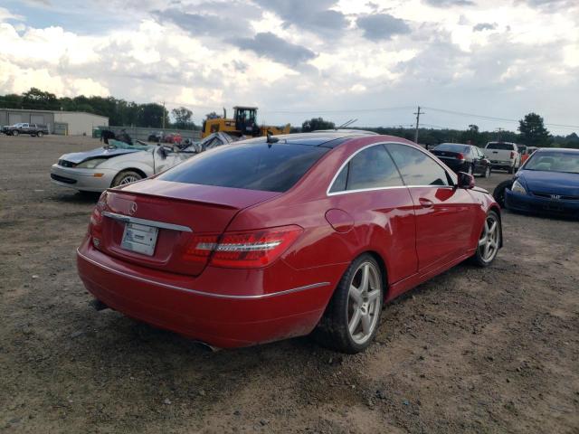 WDDKJ5GB1BF118221 - 2011 MERCEDES-BENZ E 350 RED photo 4