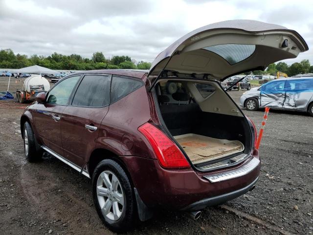 JN8AZ08W57W642194 - 2007 NISSAN MURANO SL BURGUNDY photo 3